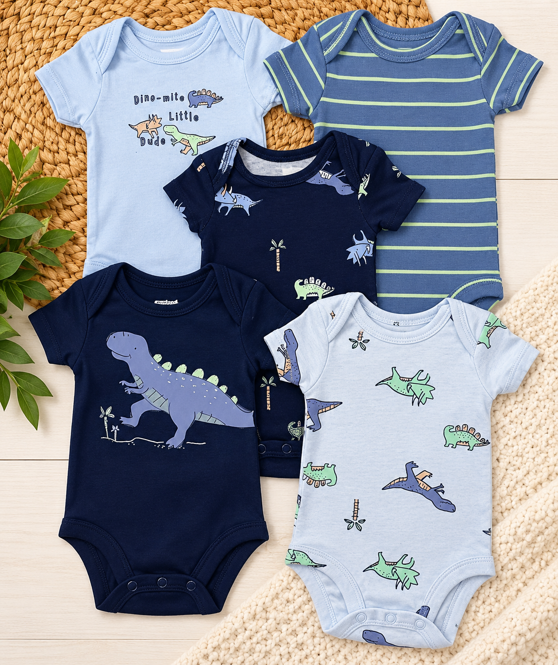 Little Dino 5-Piece Bodysuit Set